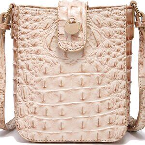 Crocodile Embossed Small Crossbody Bag Fashionable Magnetic Buckle Decoration Sh